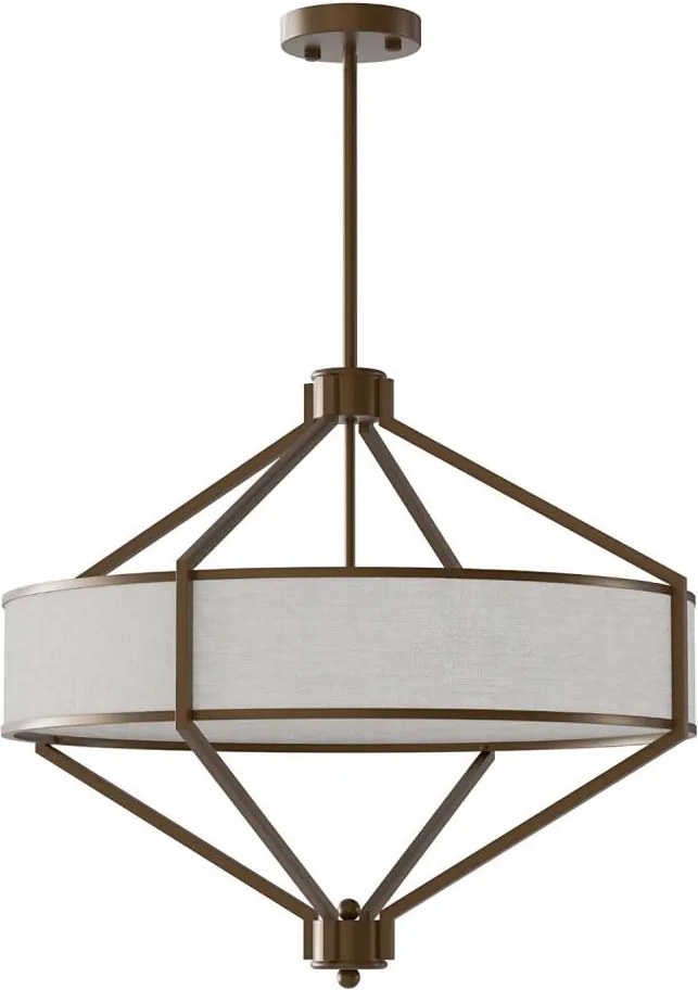 Open Design OR85846 - Żyrandol na pręcie ZUNDO 4xE27/15W/230V brązowy/beżowy