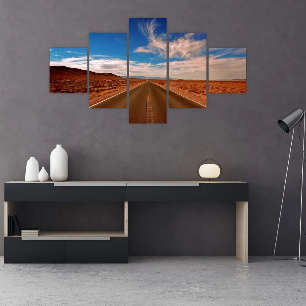 Obraz długiej drogi (125x70 cm)