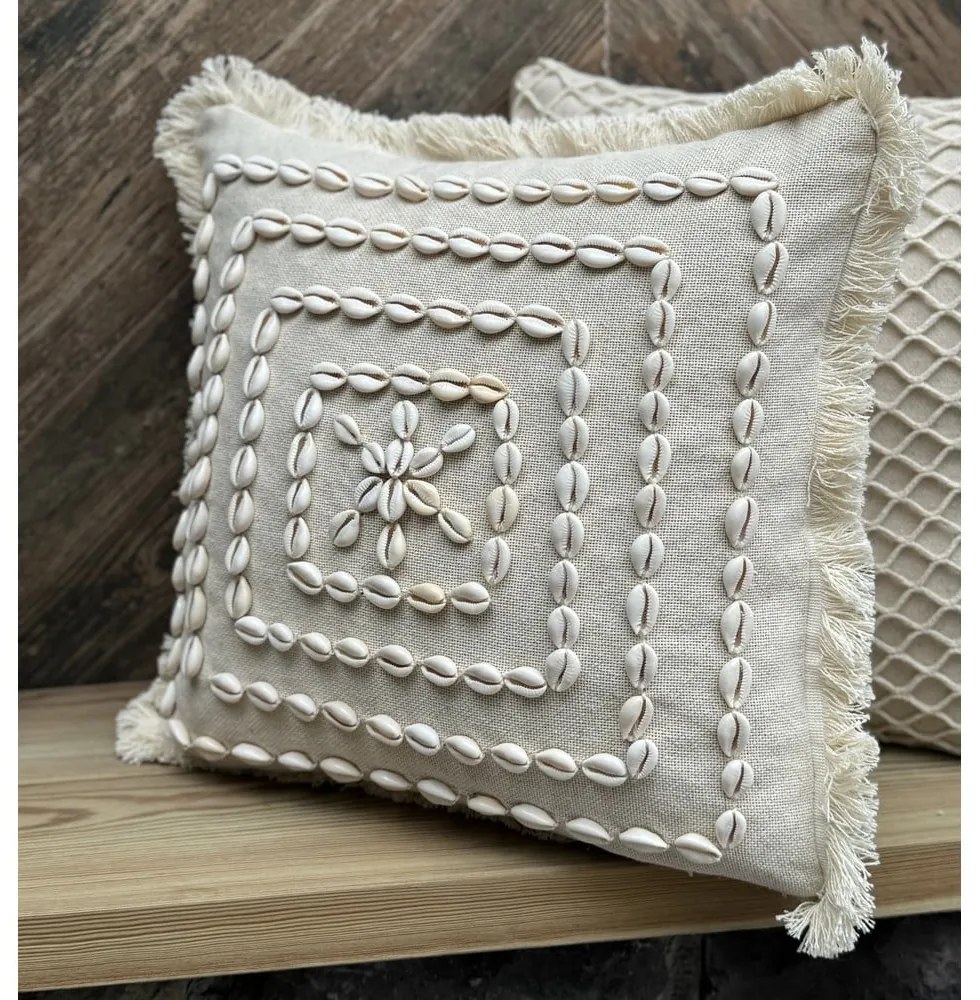 Bawełniana poszewka na poduszkę 43x43 cm Seashells – Mioli Decor
