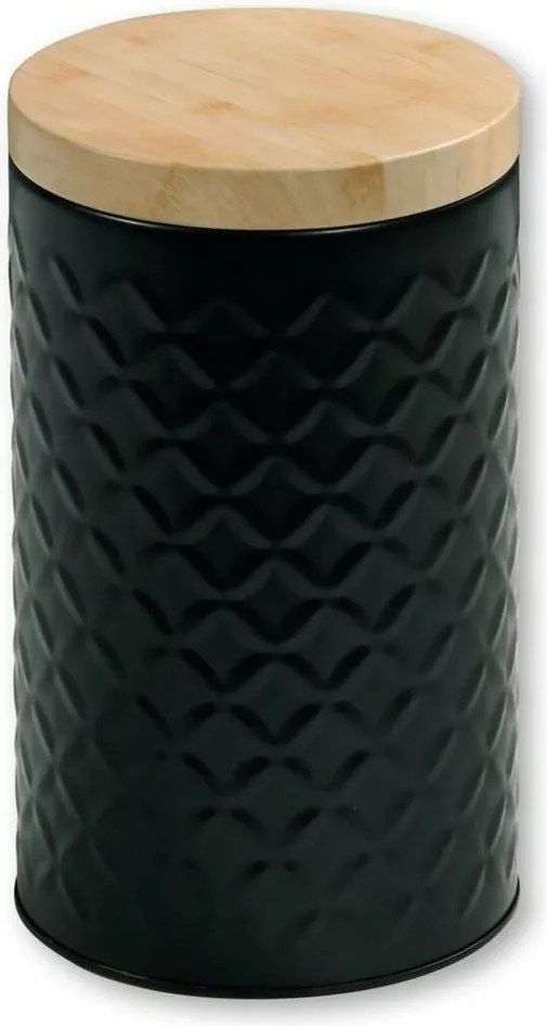 Kesper 38246 Pojemnik do przechowywania metalowy, czarny, śr. 11 cm