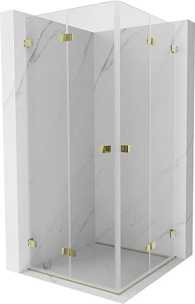 Mexen Lunar-F Duo kabina prysznicowa składana 95 x 95 cm, transparent, złota - 836-095L-095P-50-00