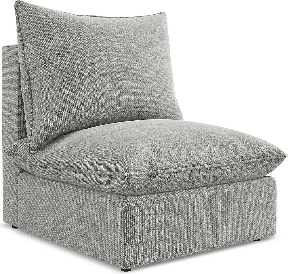 Moduł - z tkaniny bouclé - jasny szary - MANAO