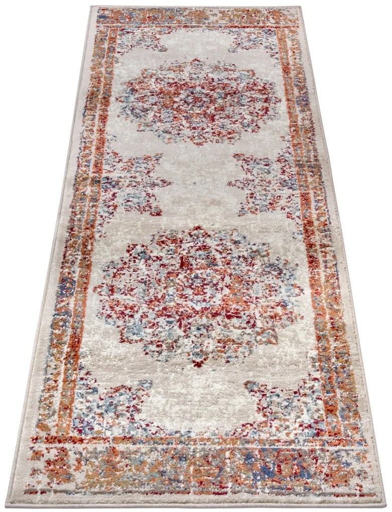 Dywan klasyczny Luxor Rozeta kremowy 80 cm x 240 cm