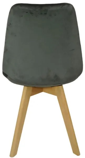 Ciemnoszare aksamitne krzesło MIA