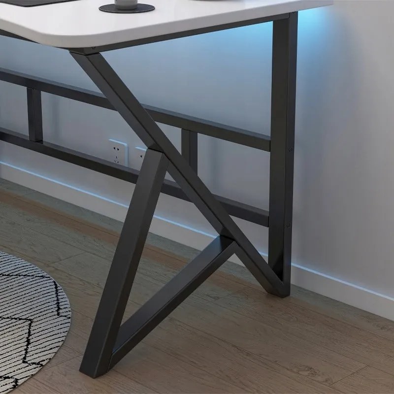 Biurko komputerowe białe gamingowe nowoczesne dla gracza loft duże 120 cm