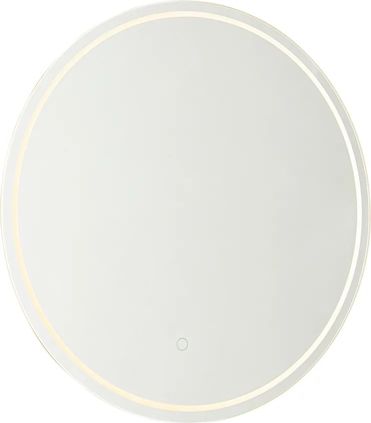 Nowoczesne lustro łazienkowe 60 cm z LED i dotykowym ściemniaczem - Sebas