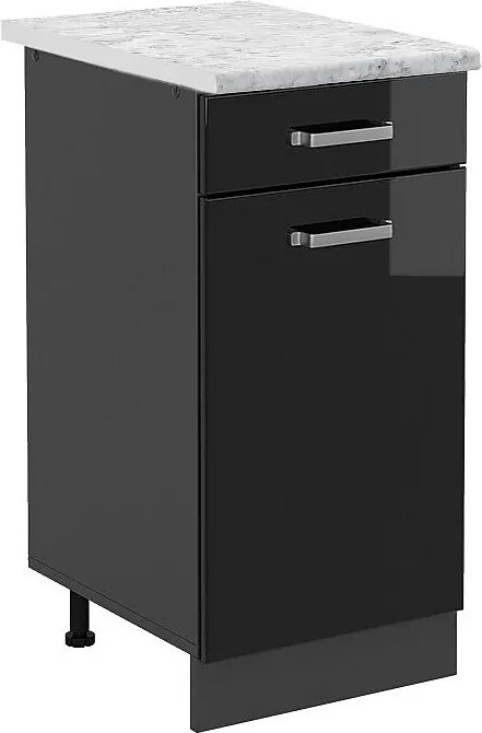Szafka dolna do kuchni czarny wysoki połysk 40x60x81.6 r-line