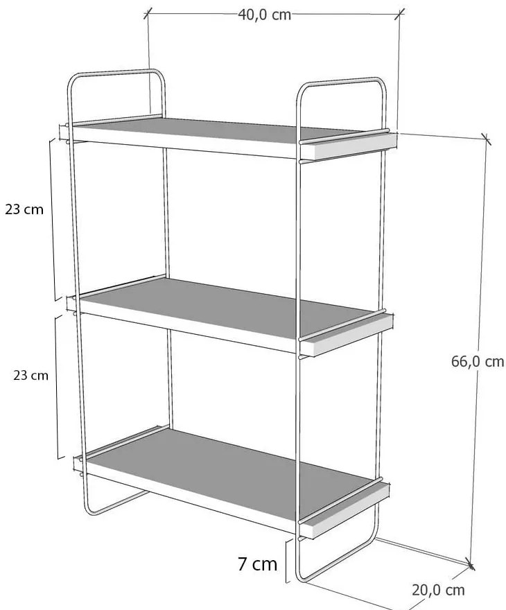 Wielopoziomowa półka w dekorze dębu 40 cm Pulalis – Kalune Design