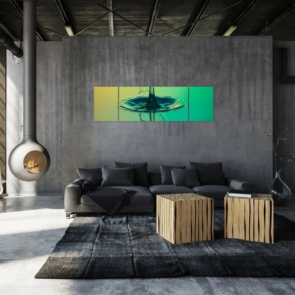 Obraz kropli wody (170x50 cm)