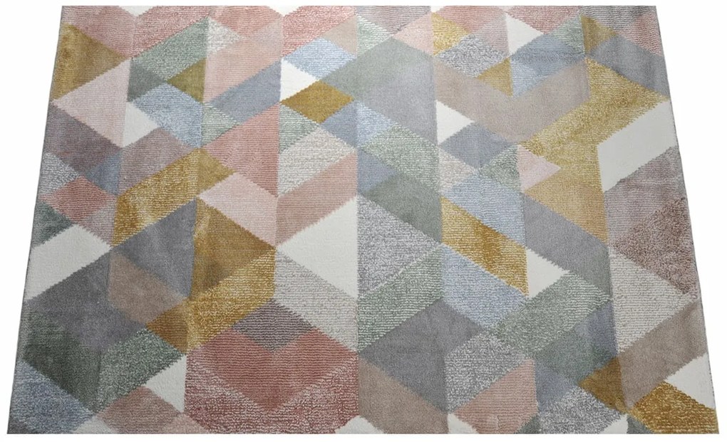 Dywan nowoczesny Pleasure Trójkąty wielokolorowy 80 cm x 150 cm