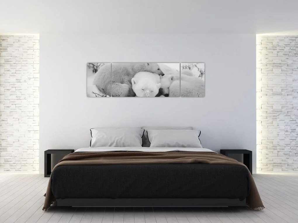 Obraz - Niedźwiedzie polarne (170x50 cm)