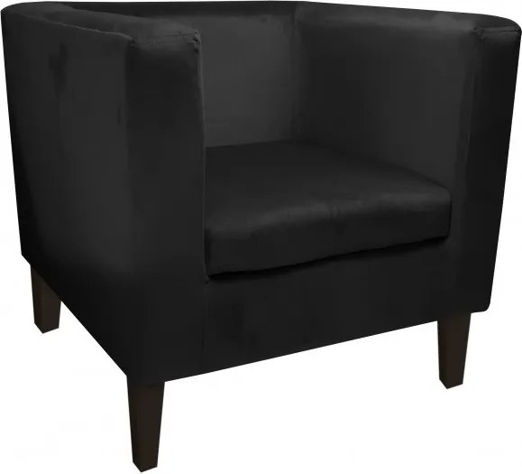 Fotel Monaco tkanina Welur : Kolor nogi - Venge, Kolor tkaniny - VELVET - MG19, Wysokość nogi - 20 cm