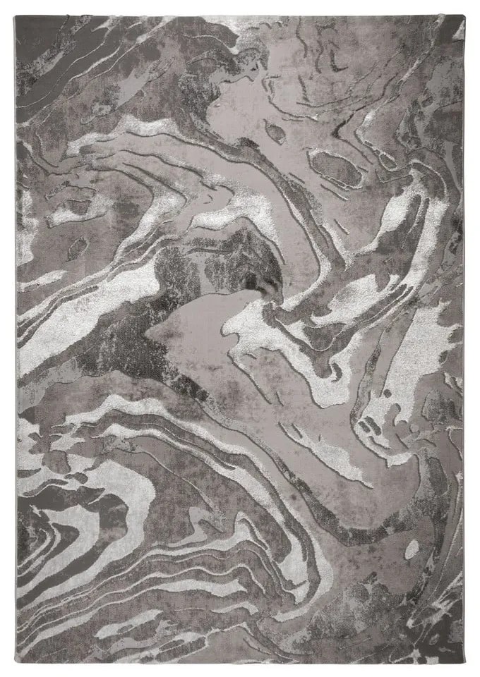 Dywan w szaro-srebrnym kolorze 300x400 cm Marbled – Flair Rugs