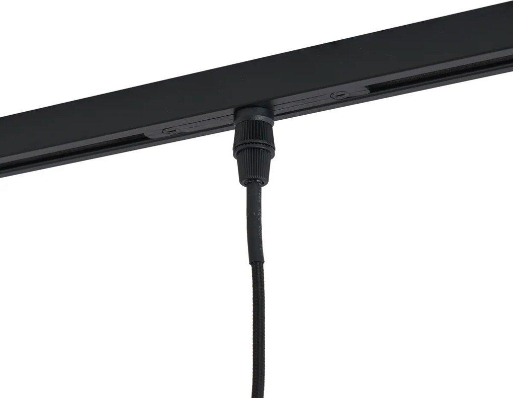 Nowoczesny reflektor złoty z bursztynowym szkłem do systemu szynowego 1-fazowego - Slimline Loyce