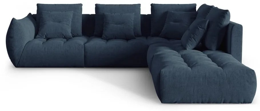Ciemnoniebieski narożnik (prawostronny/w kształcie litery L) Bloom – Micadoni Home