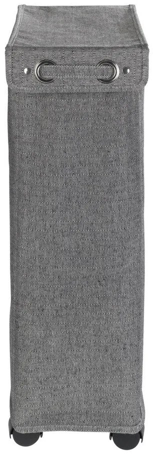 Kosz na pranie z pokrywą i kółkami, wąski pojemnik tekstylny - 43 l, 60 x 18,5 x 40 cm, WENKO