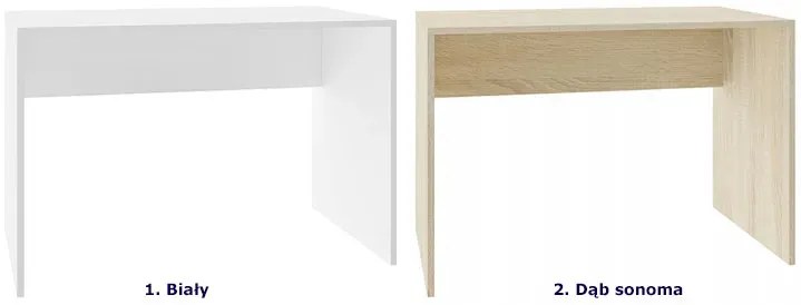 Białe minimalistyczne tanie biurko - Terano Silver Active 3X