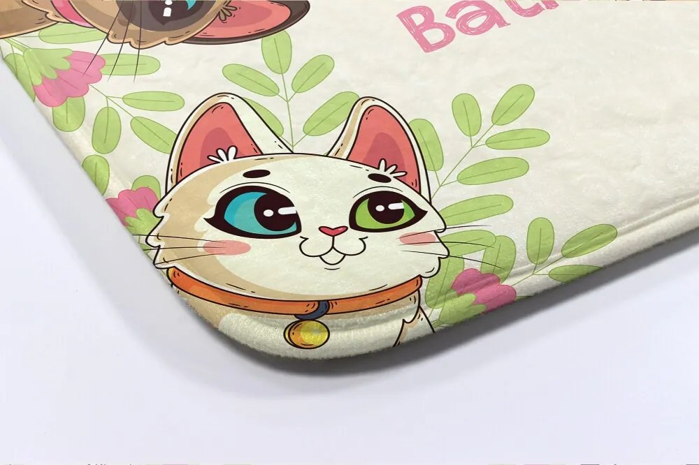 Dywanik antypoślizgowy do łazienki Dywanik antypoślizgowy do łazienki koty Kotki