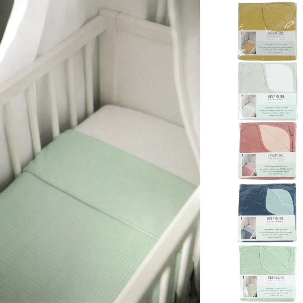 Dziecięcy kocyk bawełniany do łóżeczka DREAMLINE 75x100 cm Kolor: Jasnoszary