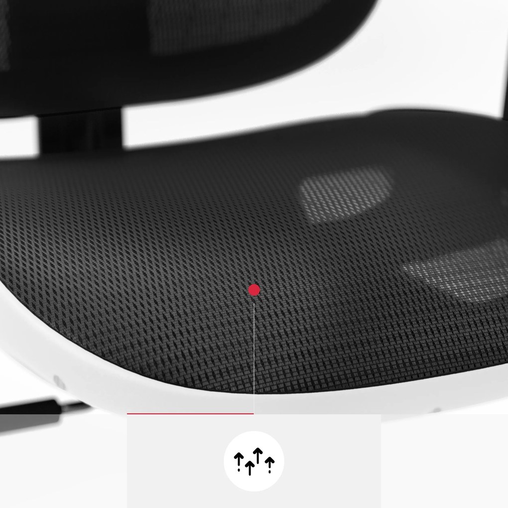 Fotel ergonomiczny Diablo V-Basic, biało-czarny