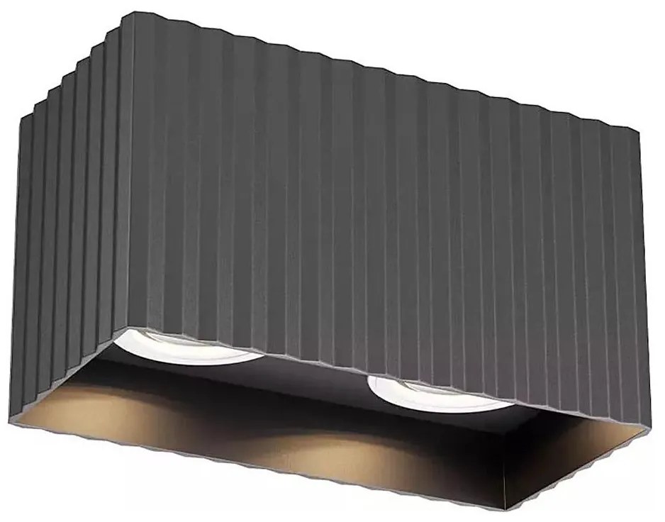 Redo 01-3412 - Oprawa punktowa DELPHI 2xGU10/7W/230V 16,1x8,1 cm czarna