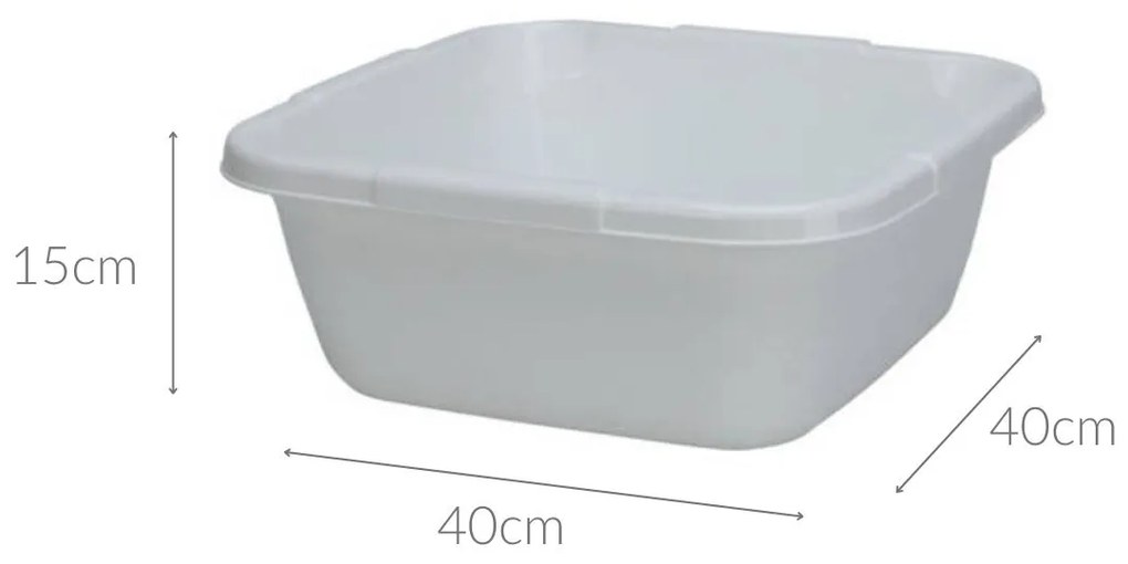 Miska kwadratowa z plastiku 38,5 x 38,5 cm, 14 l