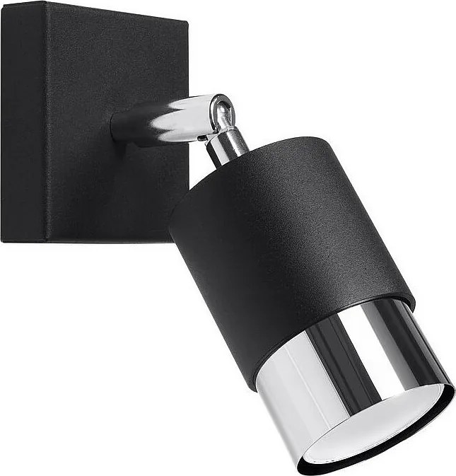 Kinkiet NERO czarny/chrom