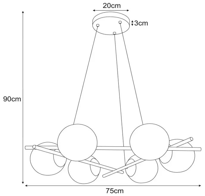 Lampa nad stół na trójkątnej podstawie - S857 P6-B94