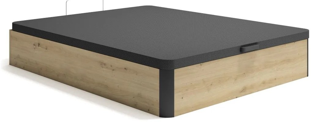 Stelaż ze skrzynią 160 x 200 cm - Naturalny jasny i czarny - NAMOSI marki YSMÉE