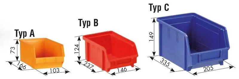 ArtPlast Szafki z plastikowymi pojemnikami i szufladą, 36 boksów