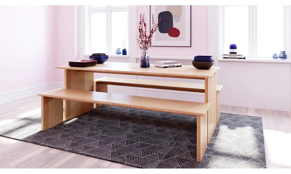 Stół z blatem w dekorze dębu 90x160 cm Stripe – Woodman