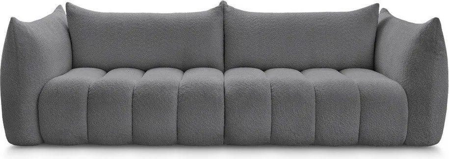 Szara sofa z materiału bouclé 286 cm Azra – Bobochic Paris