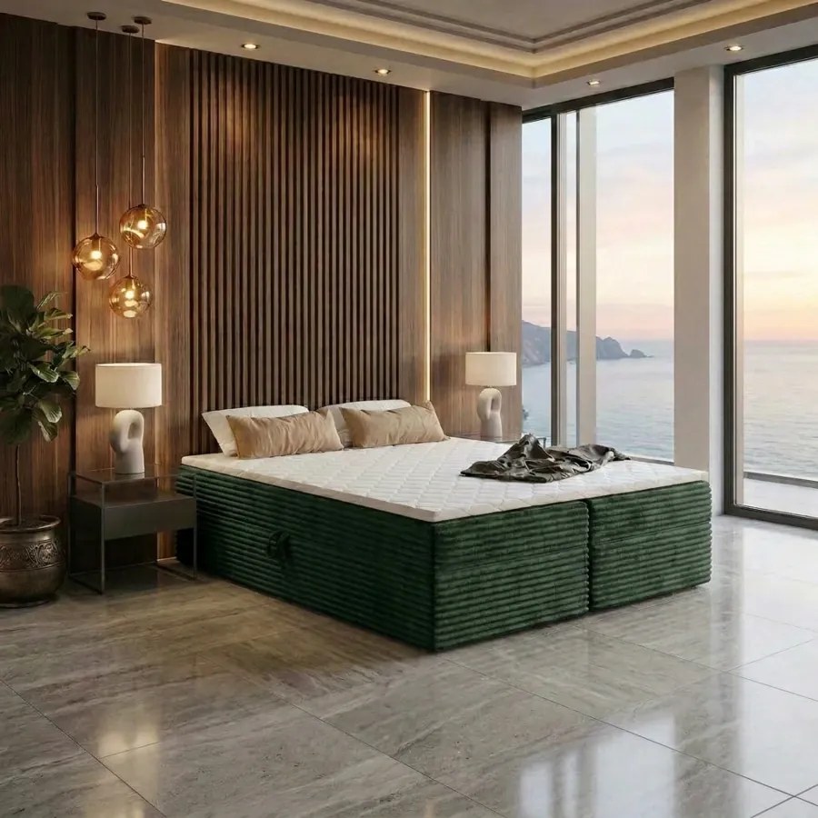Łóżko kontynentalne Hawana 2 - Powierzchnia spania: 135x200 cm