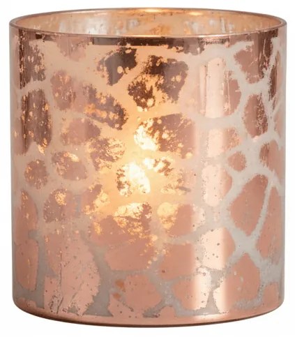 Różowy szklany świecznik DESIREE GIRAFFE