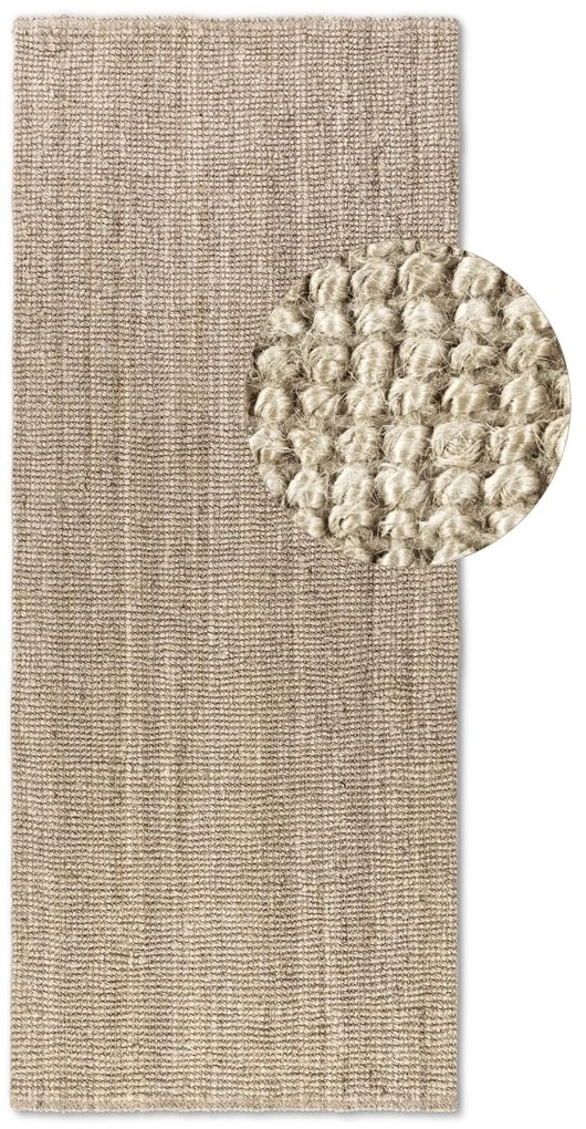 Dywan naturalny jutowy ręcznie tkany Boucle kremowy 80 cm x 150 cm