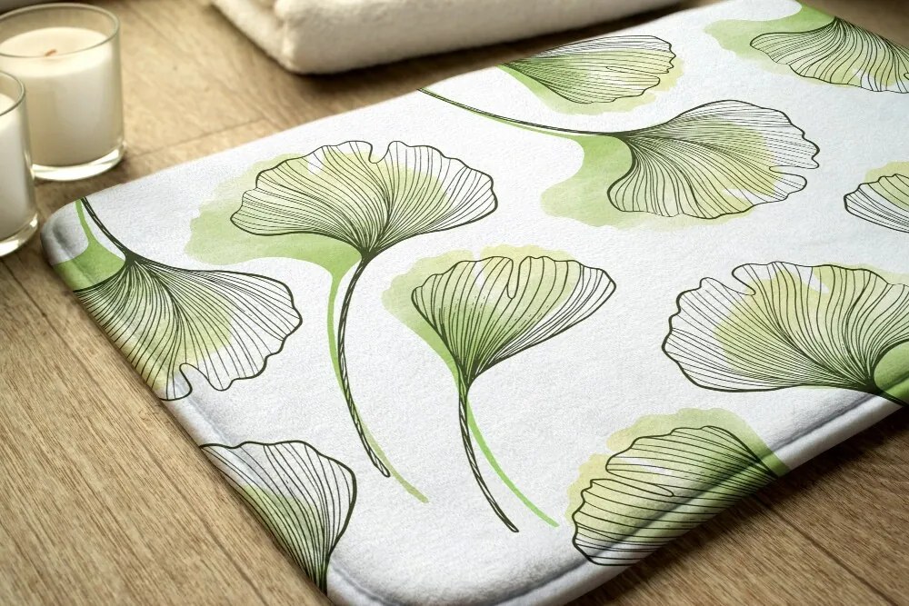 Dywanik do łazienki Dywanik do łazienki Liście miłorzębu