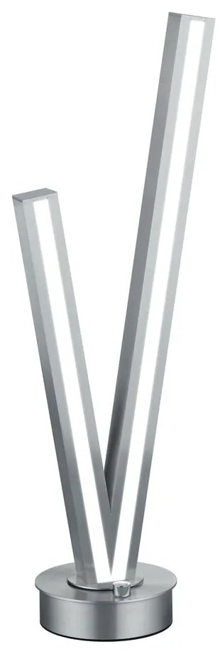 Szara lampa stołowa LED ze sterowaniem głosowym/mobilną aplikacją i metalowym kloszem (wysokość 67,5 cm) Cicanto – CINQUE