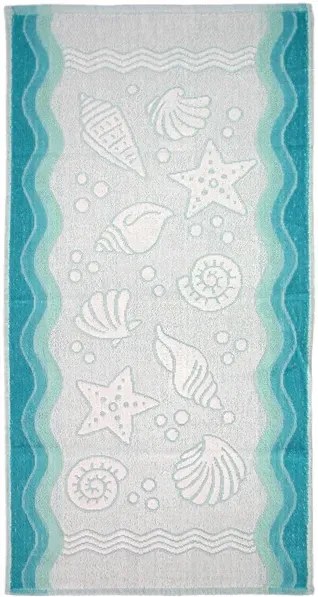 Ręcznik kąpielowy Greno Flora Ocean 70x140 niebieski GRENO