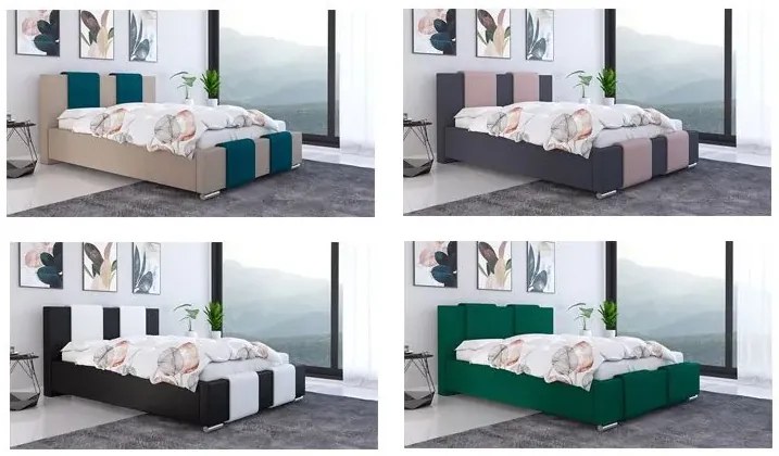 Małżeńskie łóżko tapicerowane 160x200 Z2-W41