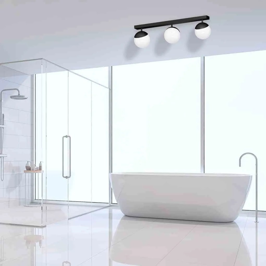 Lampa sufitowa SFERA BLACK 3xE14 na listwie