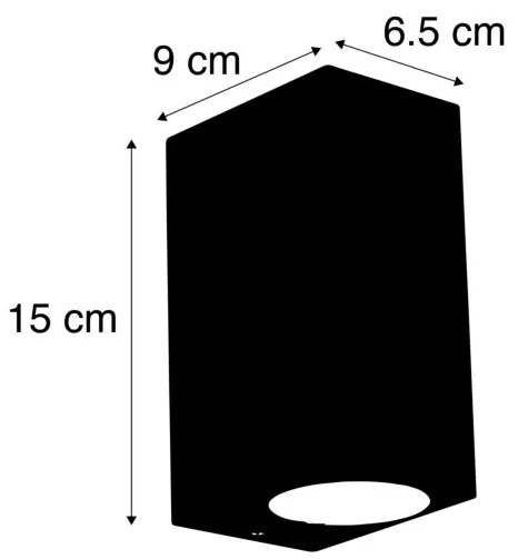 Zestaw 4 lamp ściennych ciemnoszary 2-światła IP44 - Baleno
