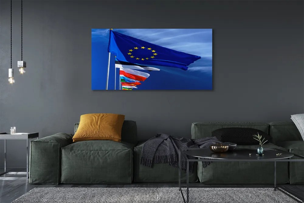 Duży obraz na płótnie Zestaw Flag