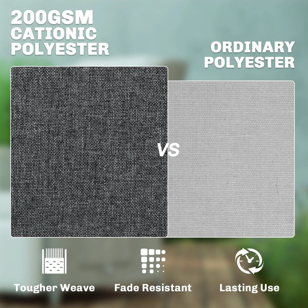 Outsunny Rattanowy fotel z bocznym stolikiem, leżak ogrodowy, regulowane oparcie i podnóżek, 81 x 58 x 98,5 cm, ciemnoszary | Aosom PL