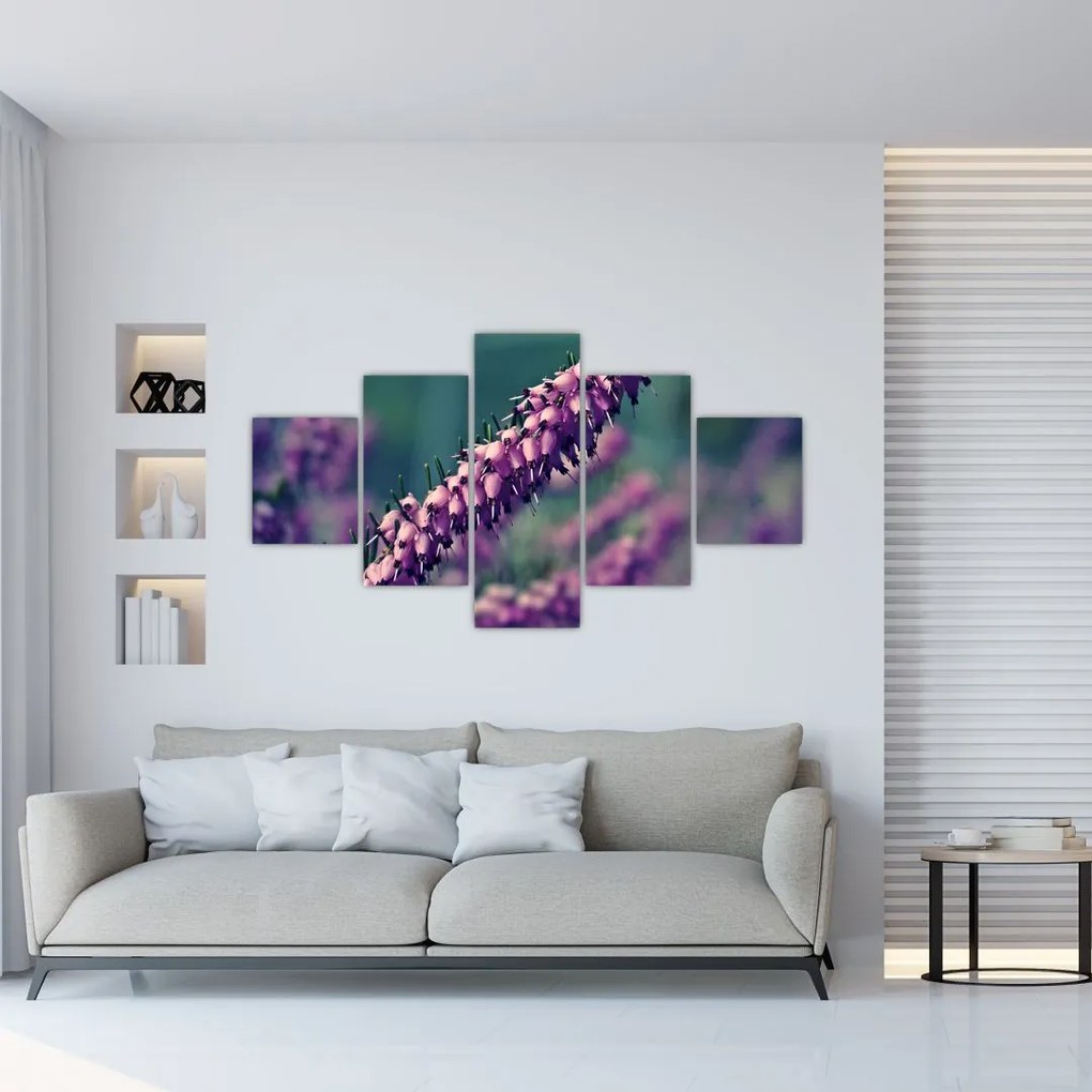 Obraz fioletowego kwiatu (125x70 cm)