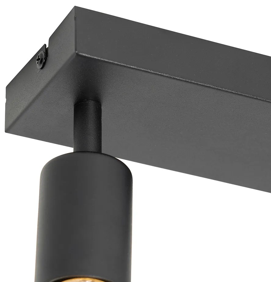 Nowoczesny reflektor czarny prostokątny 2-punktowy - Facil