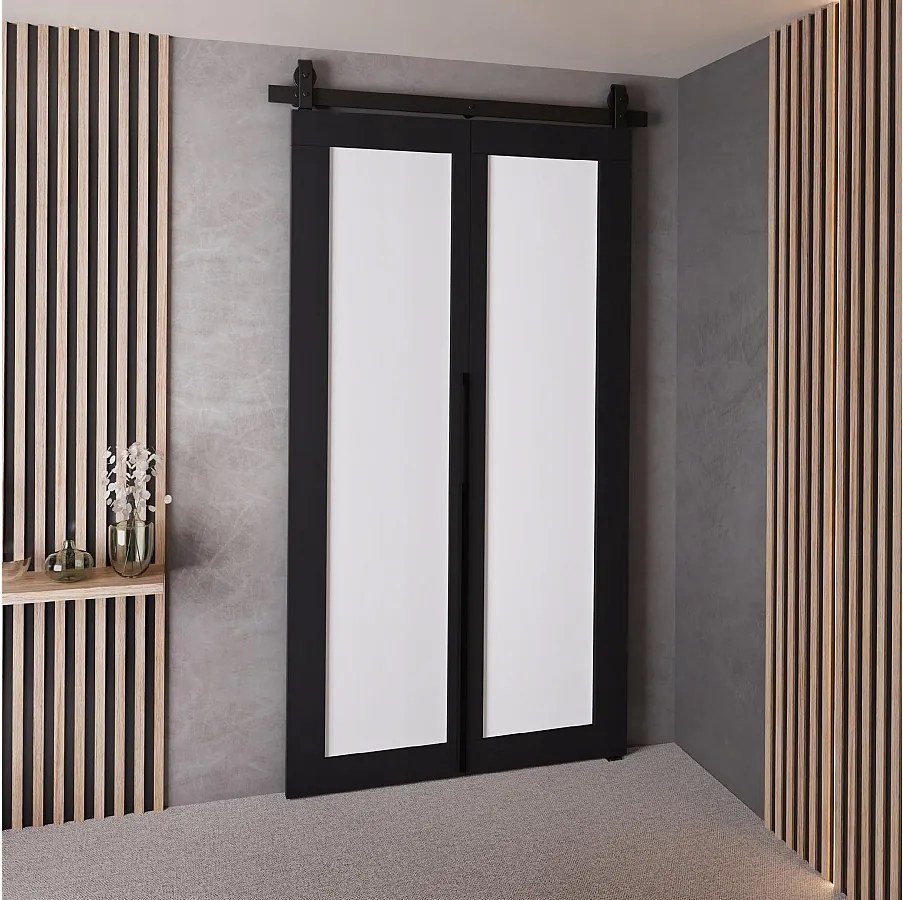 Drzwi Przesuwne QUDIO M1 Czarny + Biały 90