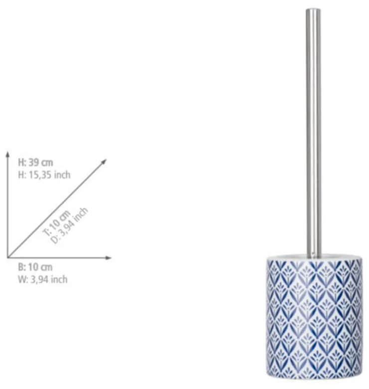 Niebieska szczotka do WC ceramiczna Lorca – Wenko