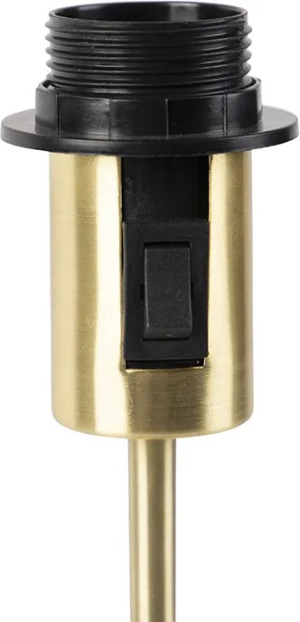 Lampa stołowa złota/mosiężna z czarnym abażurem z lnu 35 cm - Parte