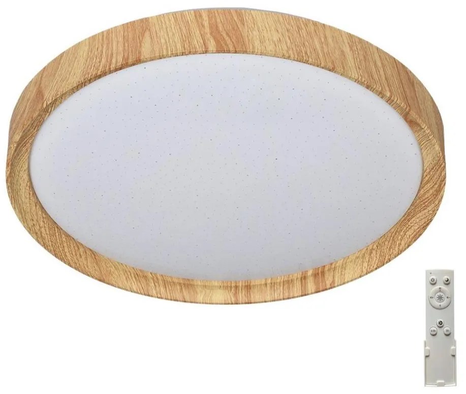 Prezent 71330-LED Regulowane sufitowe LED WOODEN 33W 230V 3000-6500K + DO