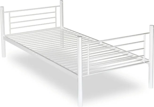 Łóżko Piętrowe Dla Dzieci 90x200 cm RODEZ Metalowe Białe